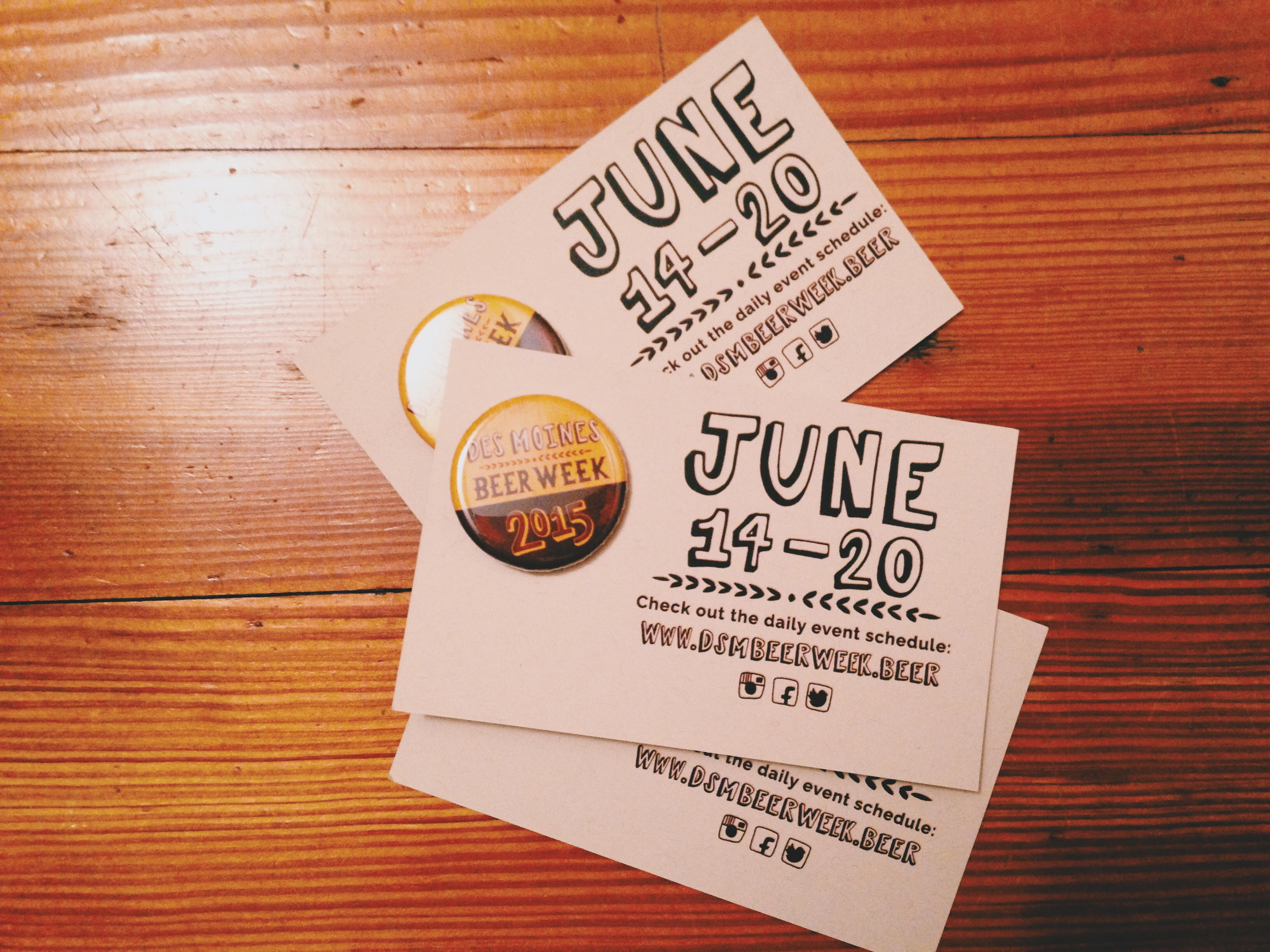 des moines beer week buttons
